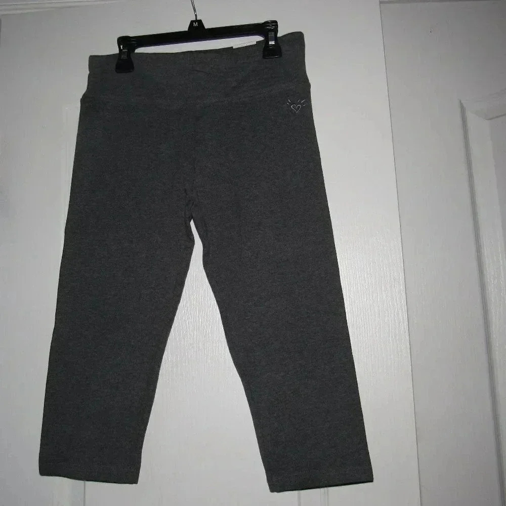NWT JUSTICE Crop Gray Pull-On Pants Kids Size 10/12 Plus